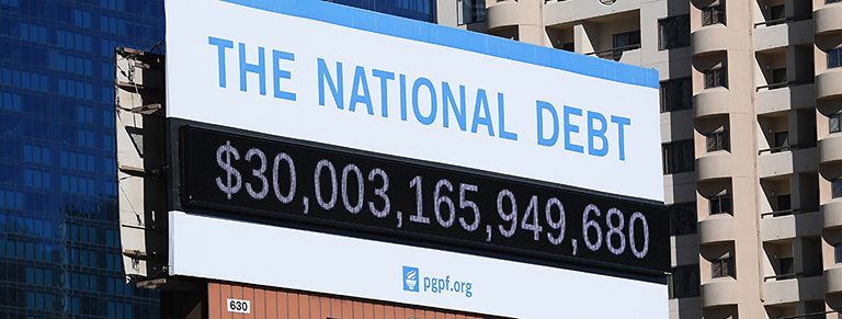 National Debt clock billboard