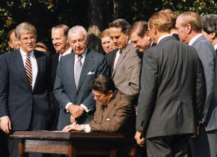 Signing of the 1986 Tax Reform Act