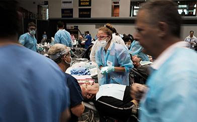 Uninsured Americans receiving free healthcare