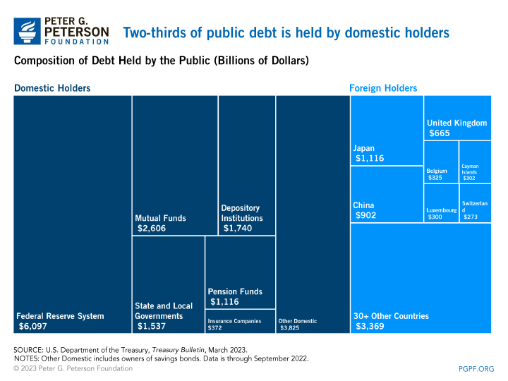Two-thirds of public debt is held by domestic holders