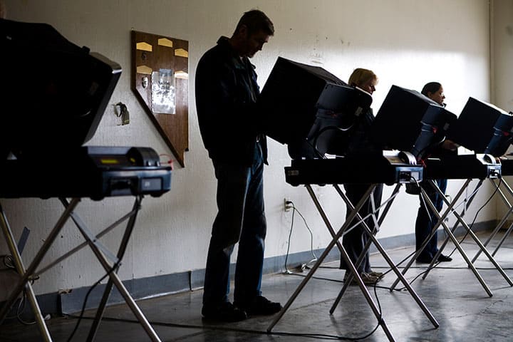Voters cast ballots