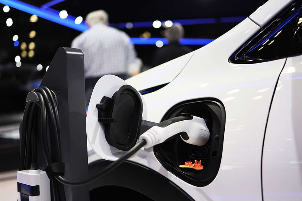 A charging Chevrolet Bolt EV