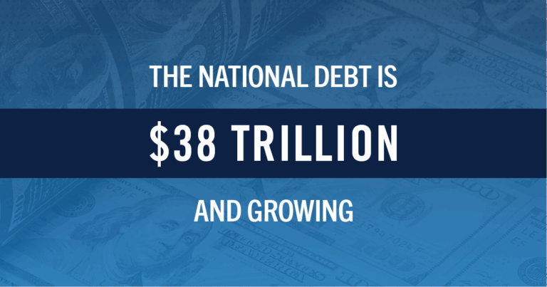 The national debt is $38 trillion and growing.