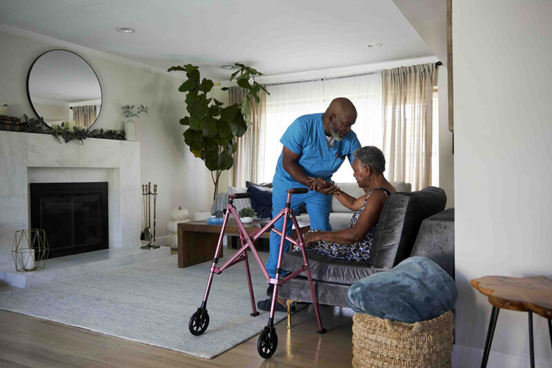 Homecare worker and patient